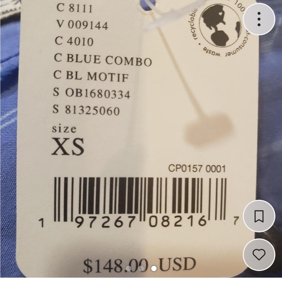 We The Free Blue Striped Button Down Shirt - Picture 3 of 3